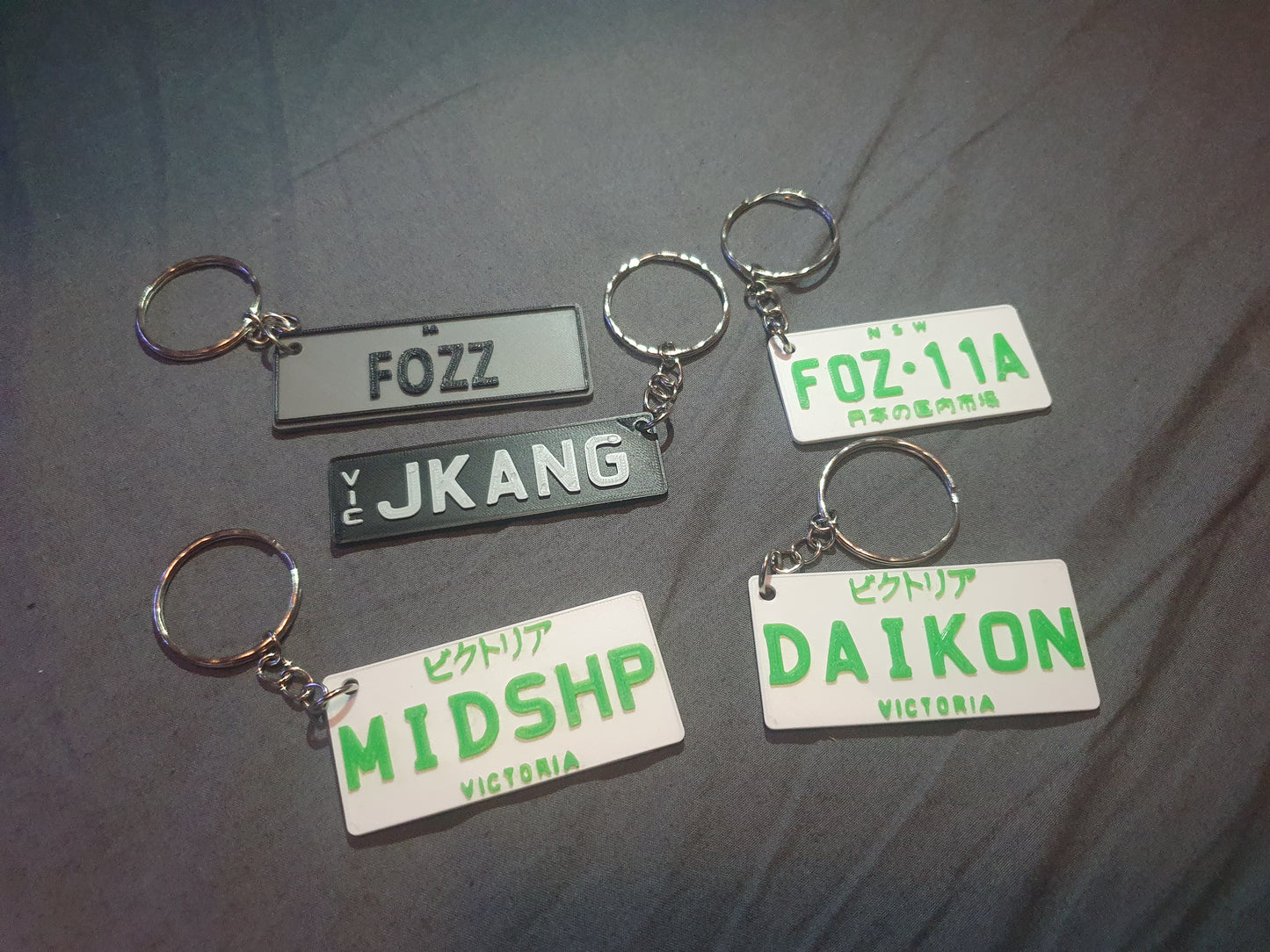 Aus Licence plate keychains