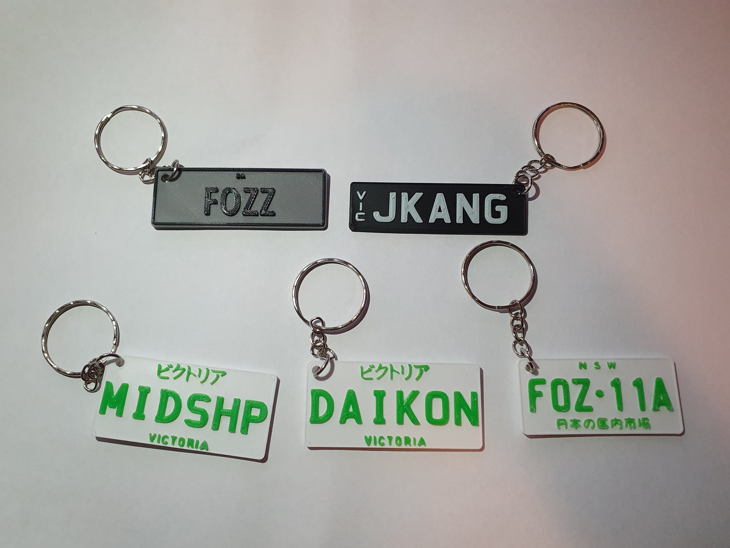 Aus Licence plate keychains