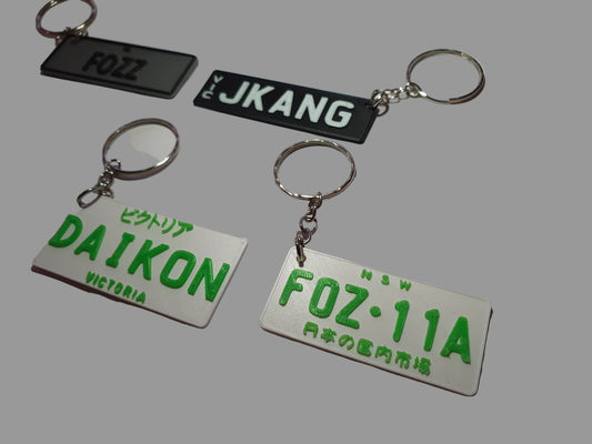 Aus Licence plate keychains