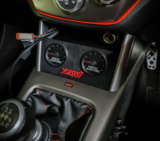 Custom center console gauge pod