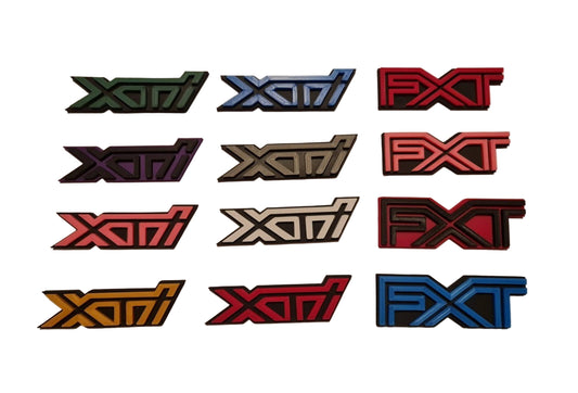XTI FXT XVI 3D printed badges in multiple colors for Subaru Forester